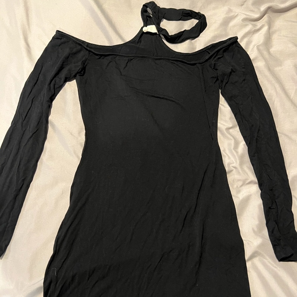 OFF SHOULDER CHOKER MINI DRESS